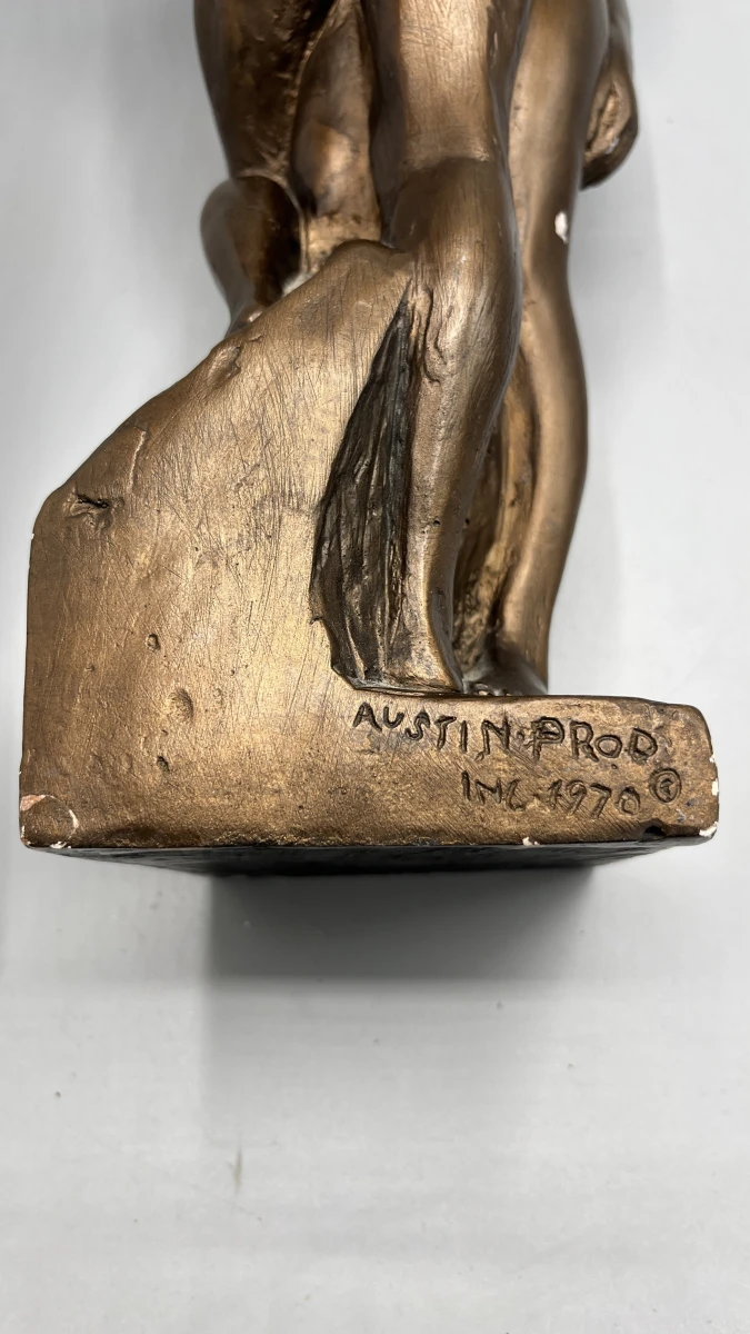 Beeld Austin Productions The Lovers vintage sculptuur bronskleur - foto 4