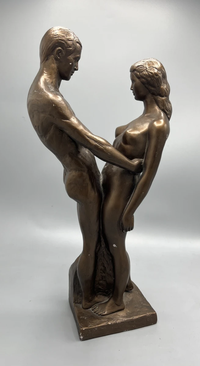 Beeld Austin Productions The Lovers vintage sculptuur bronskleur - foto 2