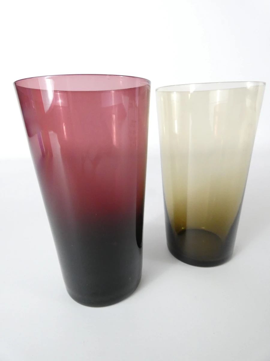 Vintage gekleurde longdrinkglazen met metalen draaghouder – 6 kleuren – Tomado Holland - foto 6