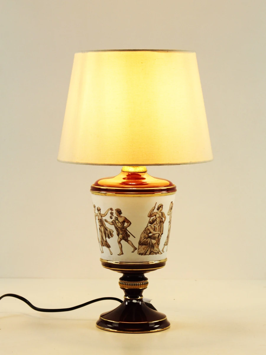 Vintage Italiaanse keramische tafellamp in Florentijnse stijl mid- 20th century tijdperk (jaren 50-70) - foto 3