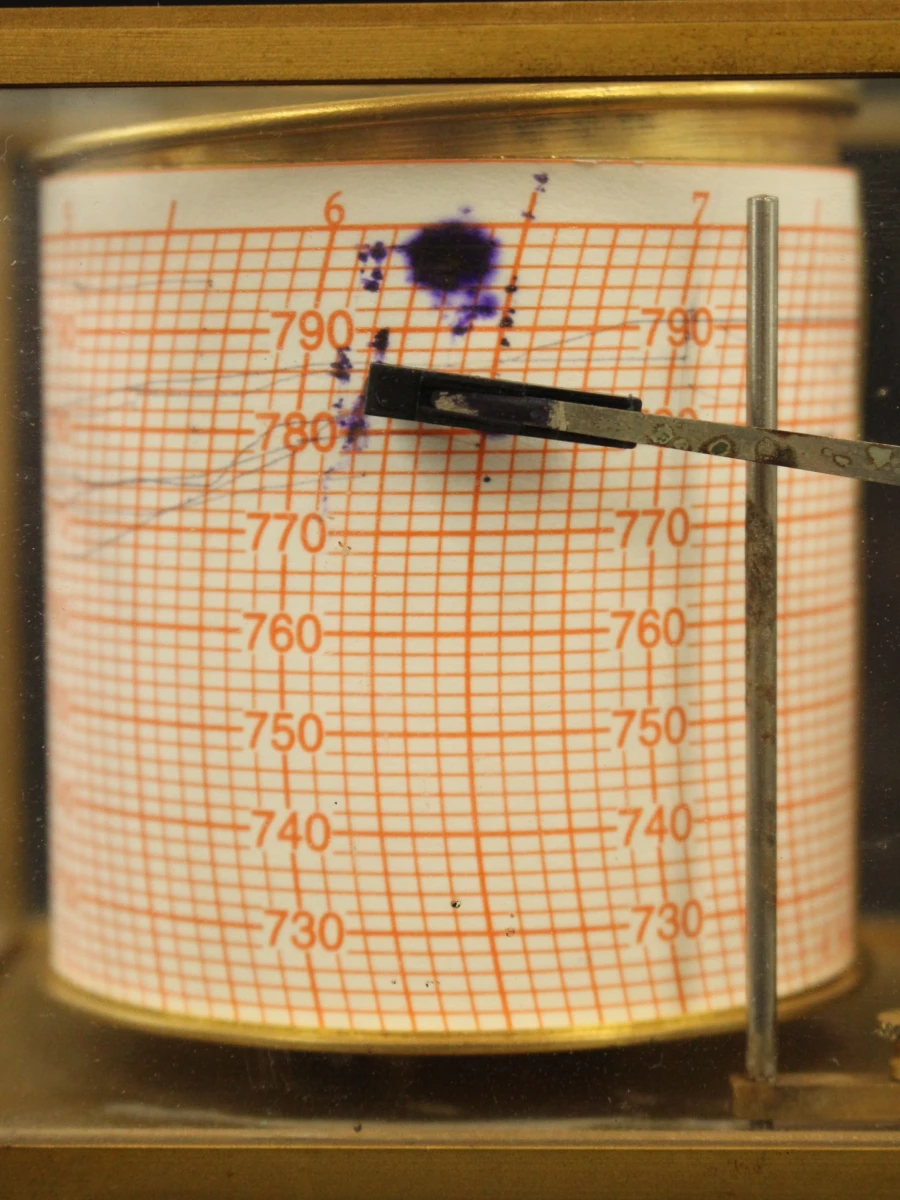 ZENITH Zwitserse Messing Barograaf Nº 943 - foto 9