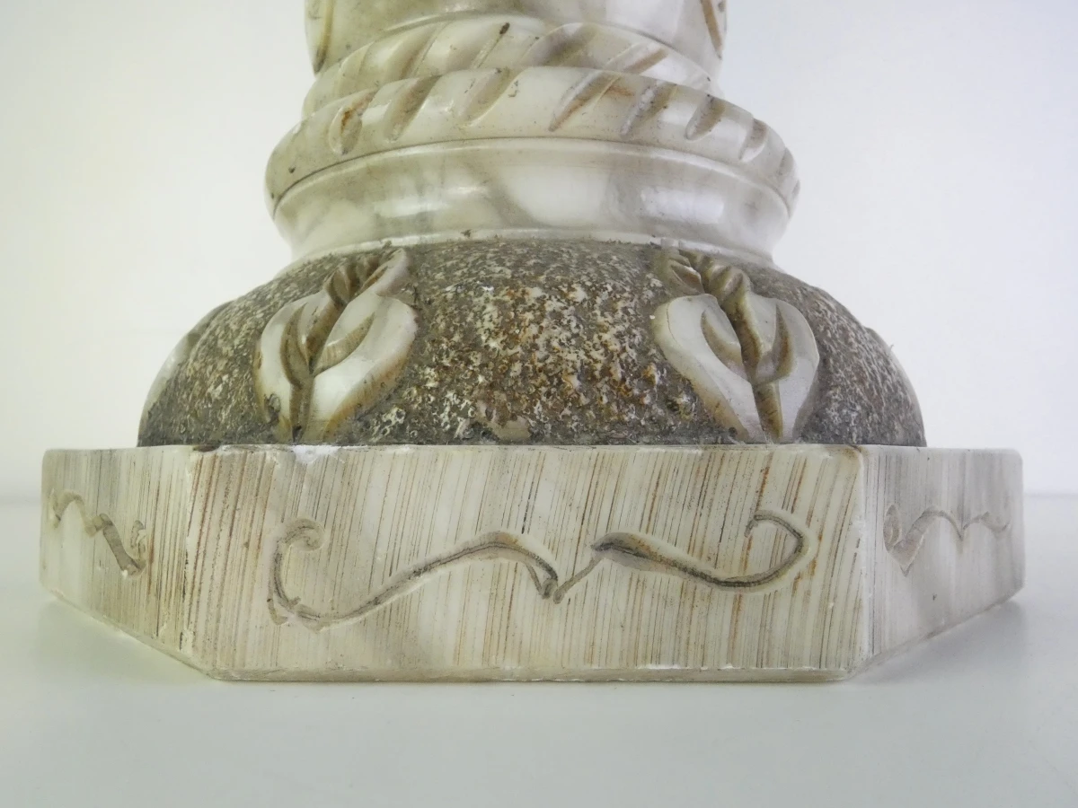 Decoratieve verlichte Marmerlook Zuil / Pilaarlamp - foto 2
