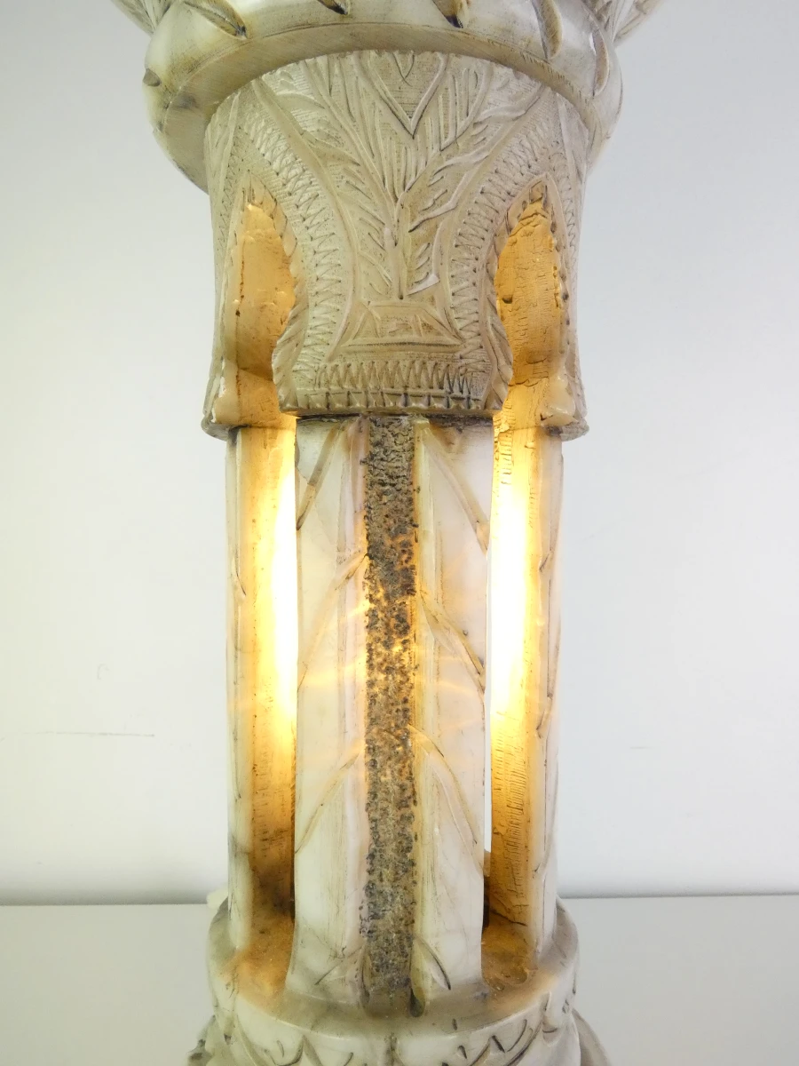 Decoratieve verlichte Marmerlook Zuil / Pilaarlamp - foto 4
