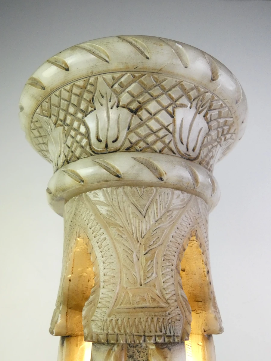 Decoratieve verlichte Marmerlook Zuil / Pilaarlamp - foto 5