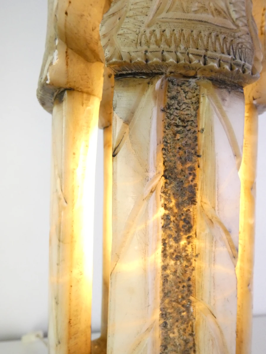 Decoratieve verlichte Marmerlook Zuil / Pilaarlamp - foto 6