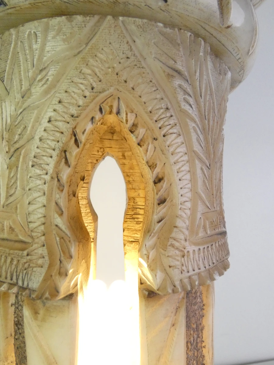 Decoratieve verlichte Marmerlook Zuil / Pilaarlamp - foto 7
