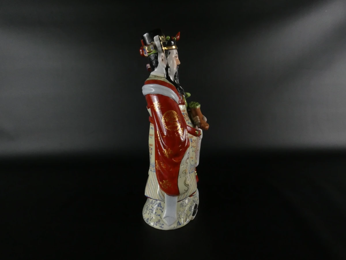 Set van drie Chinese geluksgoden: Fu, Lu en Shou figuren - foto 4