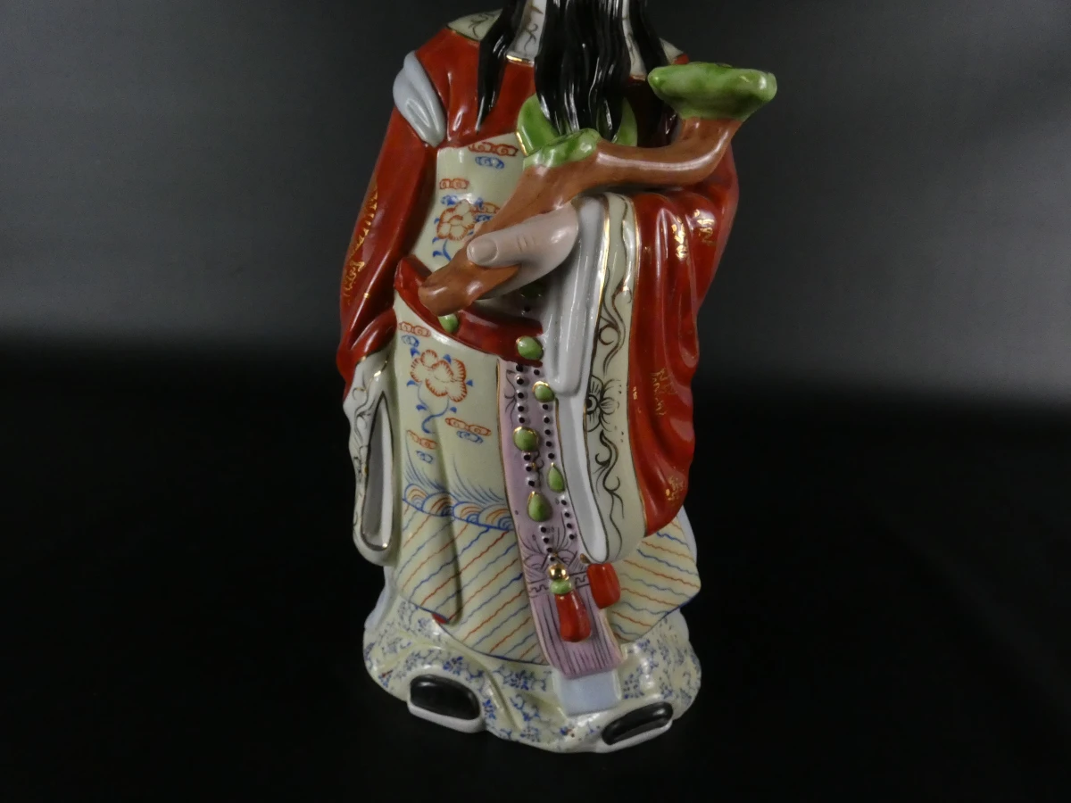 Set van drie Chinese geluksgoden: Fu, Lu en Shou figuren - foto 8