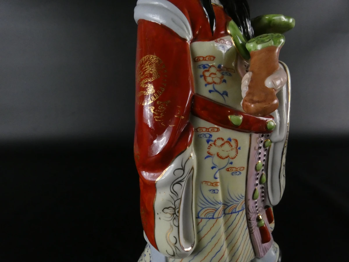 Set van drie Chinese geluksgoden: Fu, Lu en Shou figuren - foto 12