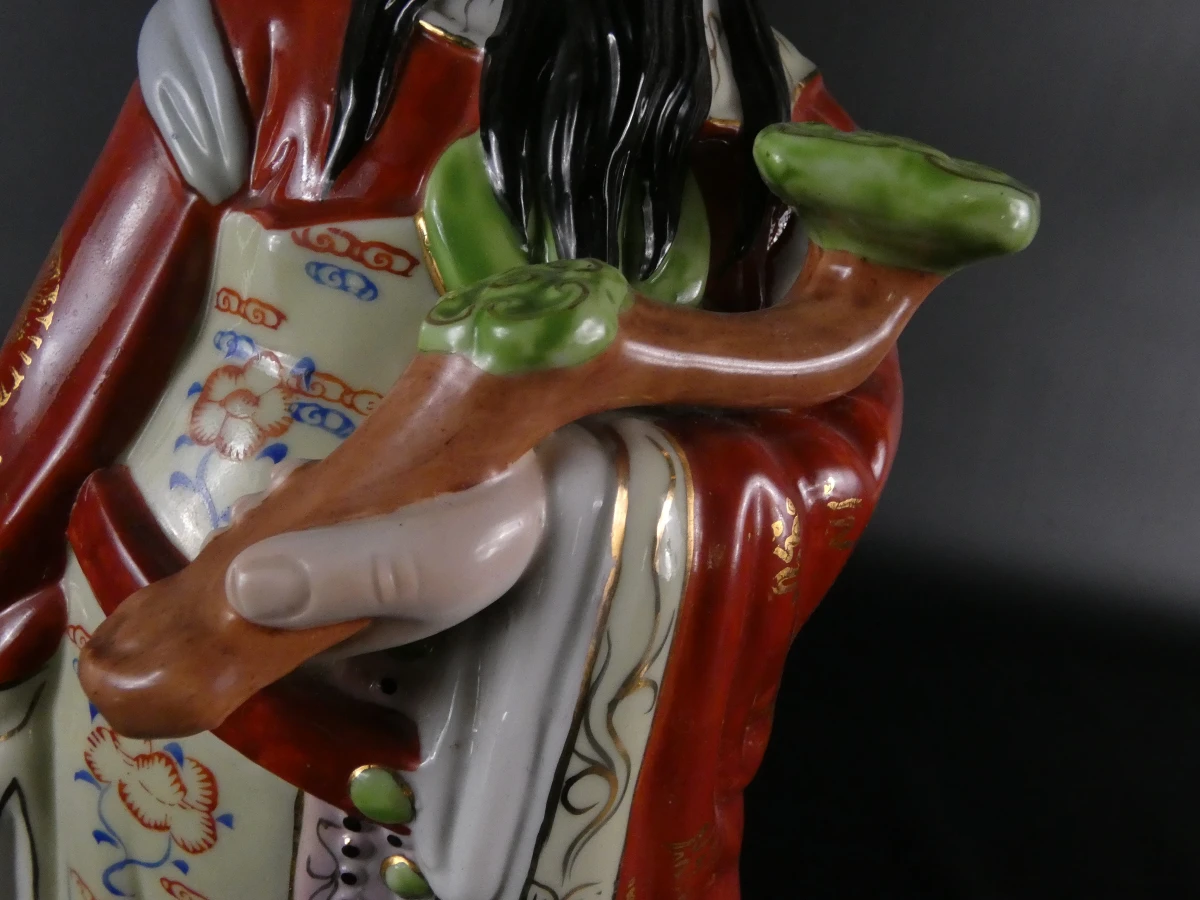 Set van drie Chinese geluksgoden: Fu, Lu en Shou figuren - foto 14