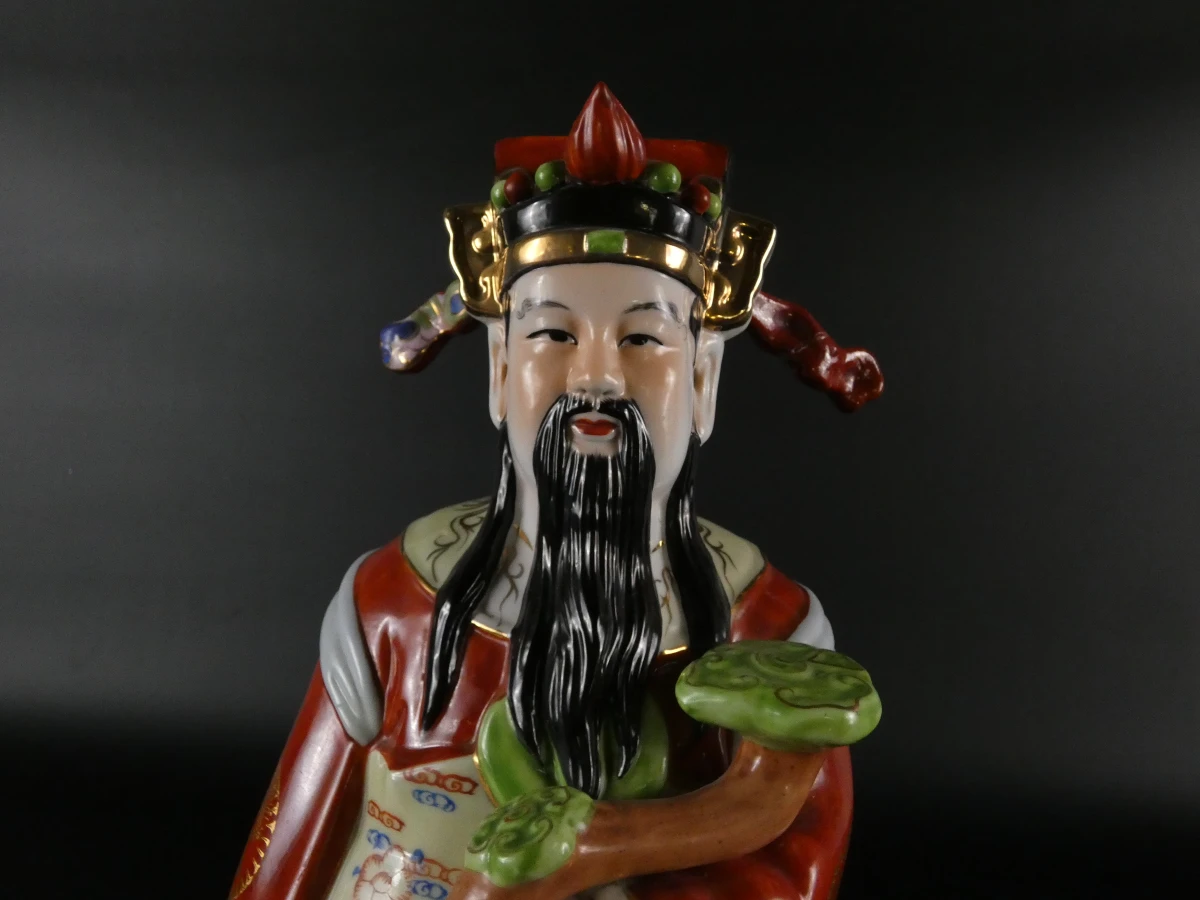 Set van drie Chinese geluksgoden: Fu, Lu en Shou figuren - foto 18