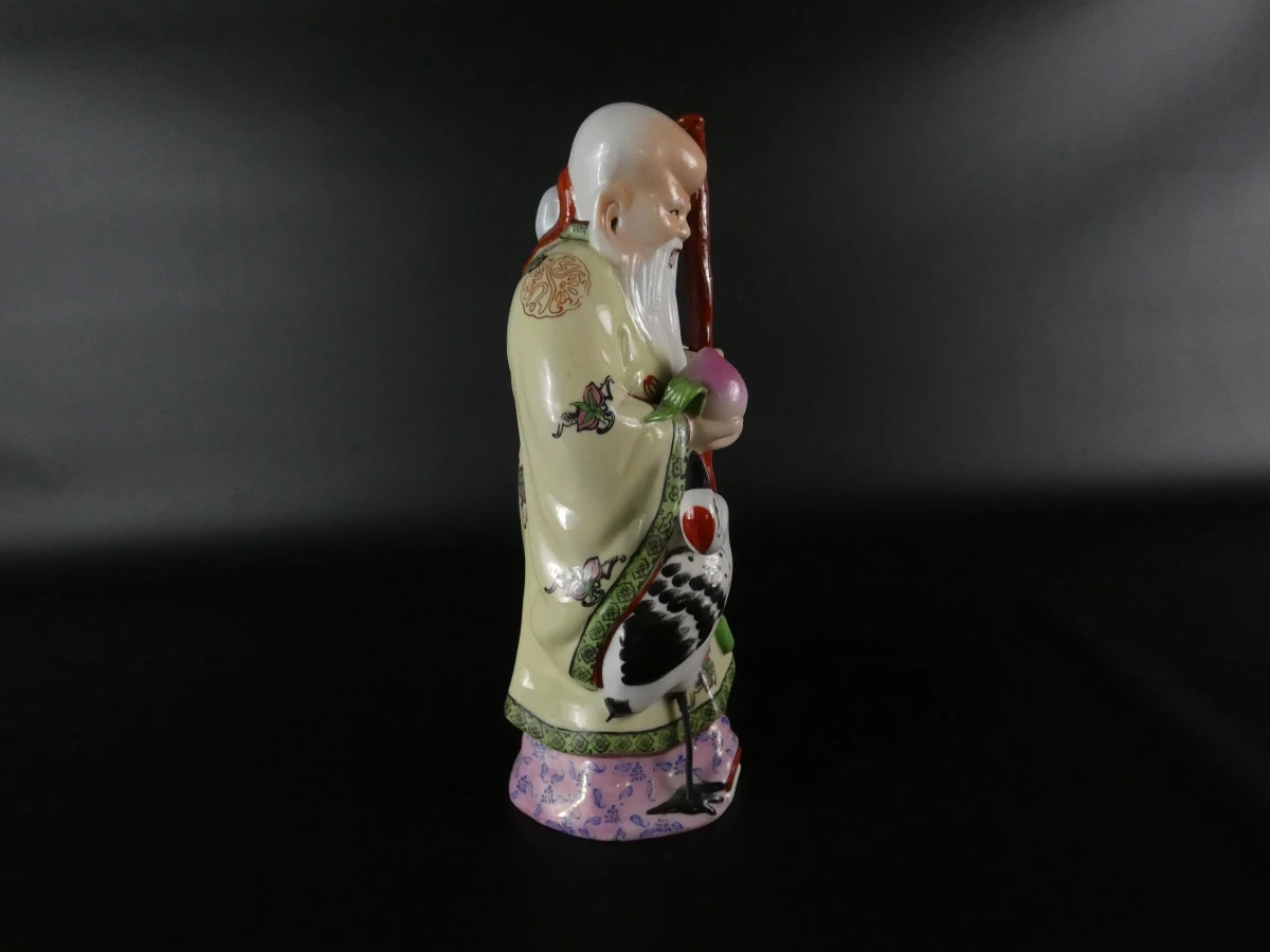 Set van drie Chinese geluksgoden: Fu, Lu en Shou figuren - foto 22