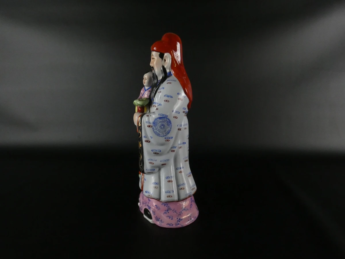 Set van drie Chinese geluksgoden: Fu, Lu en Shou figuren - foto 37