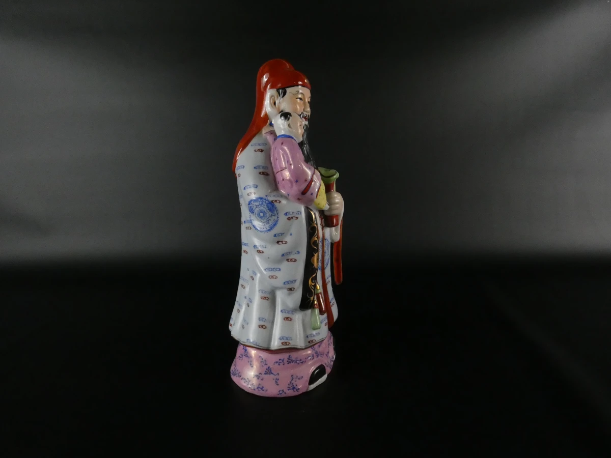 Set van drie Chinese geluksgoden: Fu, Lu en Shou figuren - foto 38