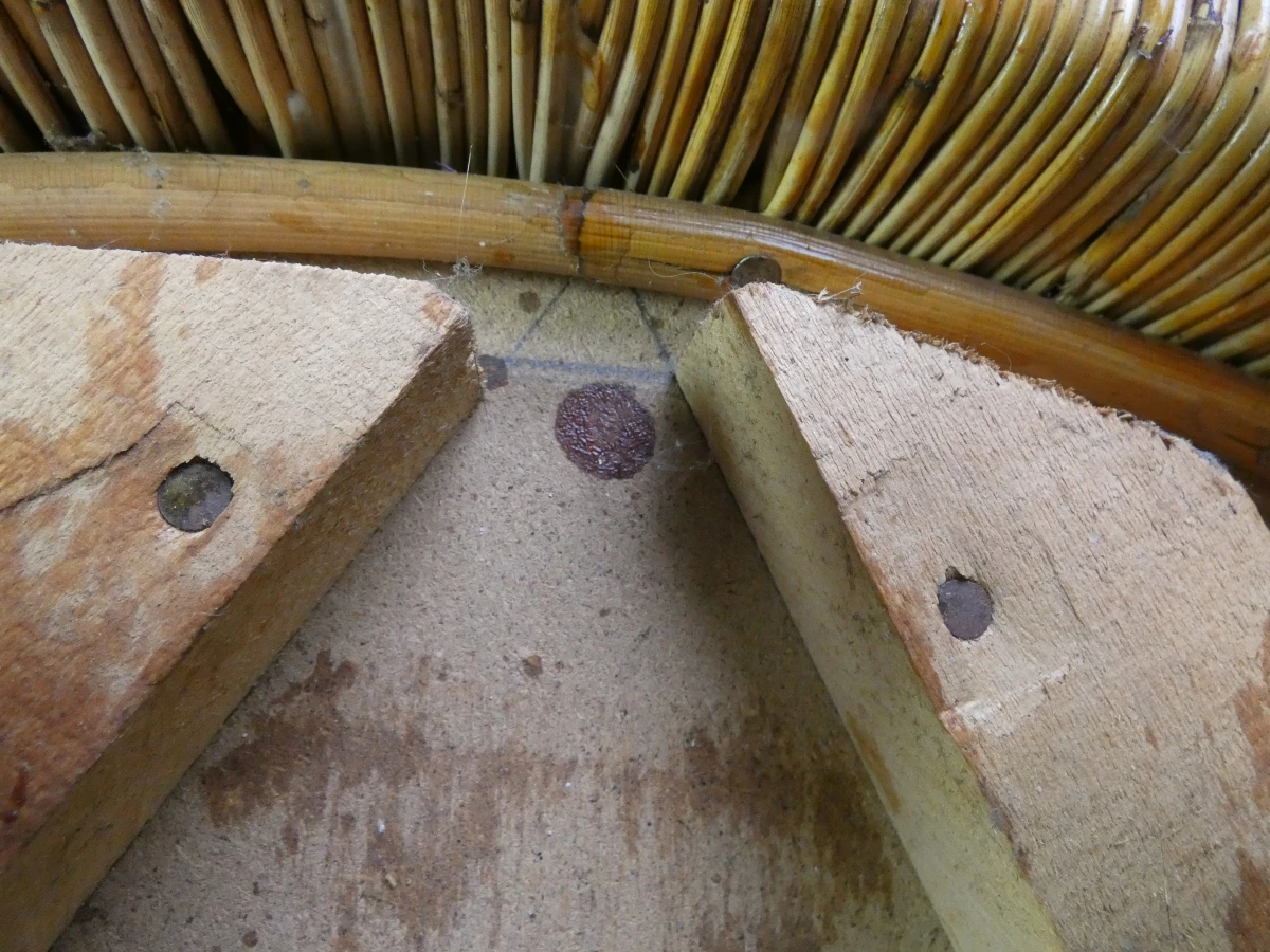 Ronde rotan salontafel met wit blad - foto 9