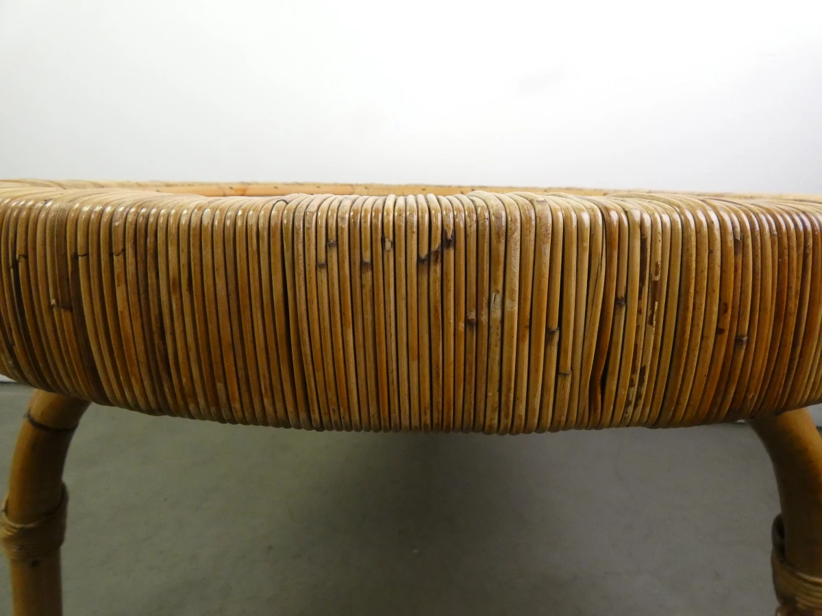Ronde rotan salontafel met wit blad - foto 12