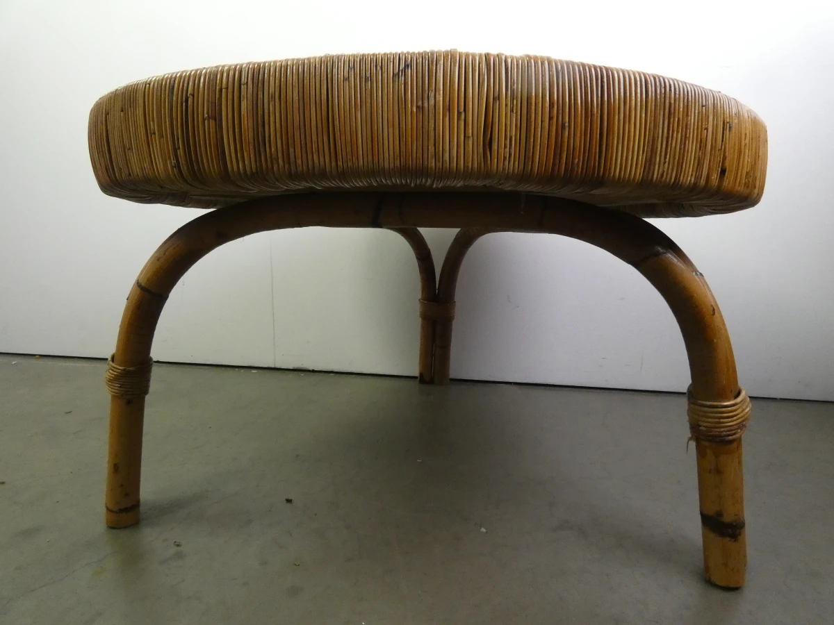 Ronde rotan salontafel met wit blad - foto 13