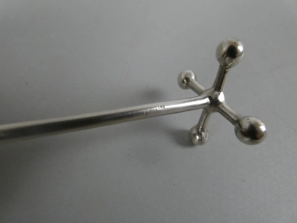 Set van 12 verzilverde messenleggers met decoratieve uiteinden - foto 4