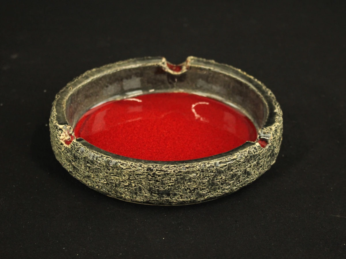Mid-Century Fat Lava Set Jaren 60/70 • Twee Asbakken & Bootvorm Schaal - foto 3