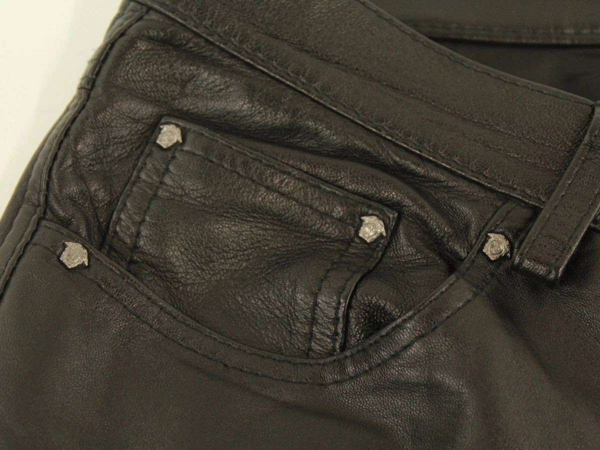 Versace Jeans Couture stoere zwarte lederen damespantalon - foto 5