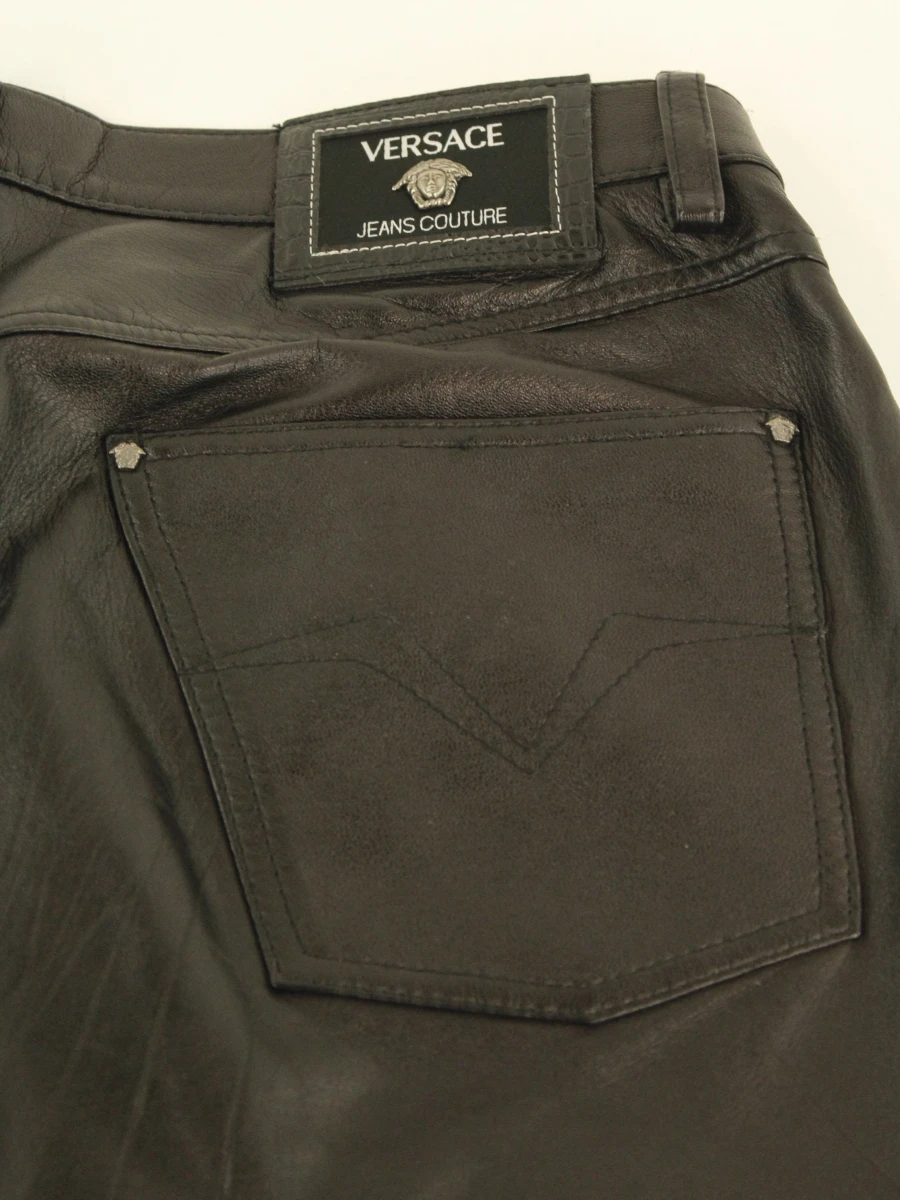 Versace Jeans Couture stoere zwarte lederen damespantalon - foto 9