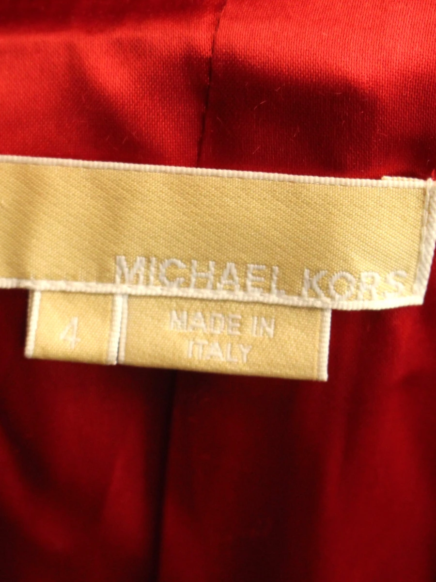Michael Kors - rode double-breasted jas in virgin wool, angora & cashgora - foto 8
