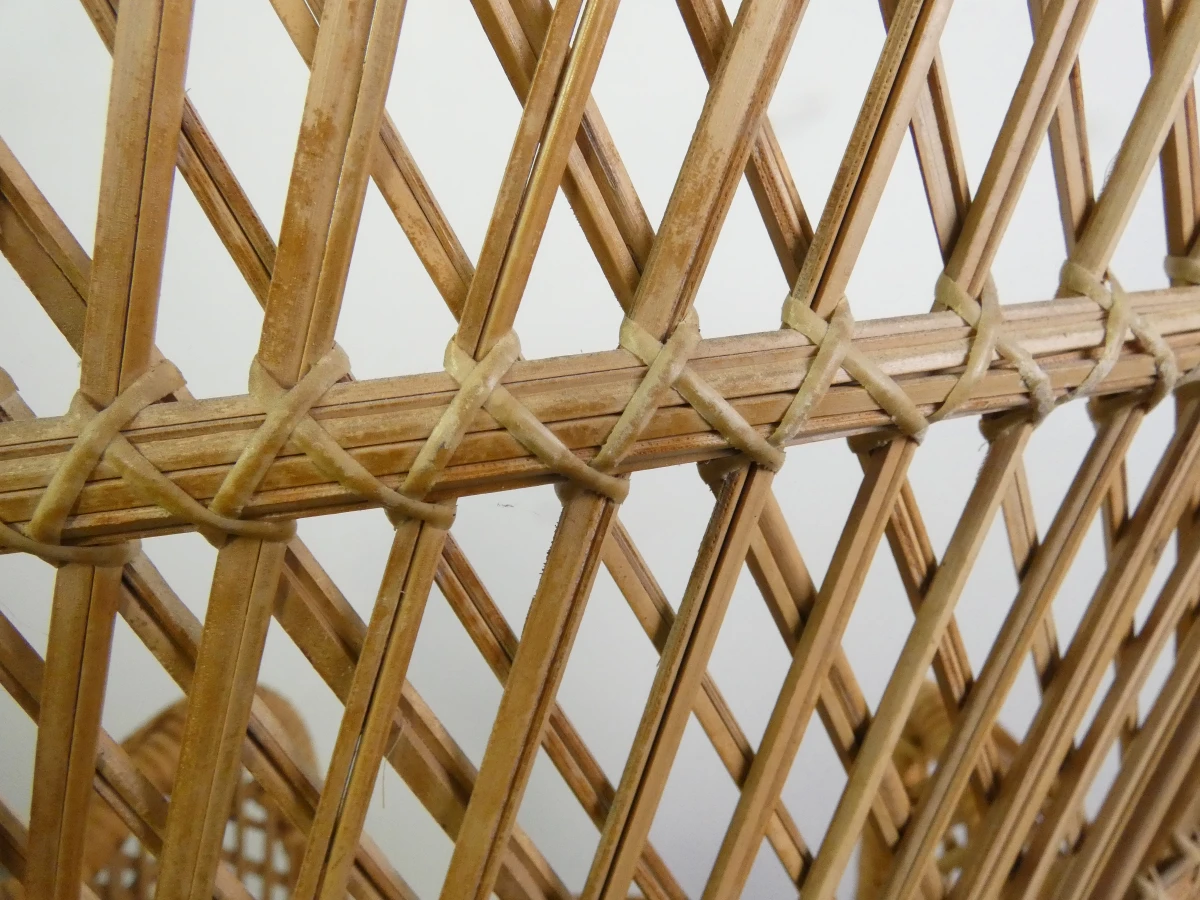 Set van 3 vintage rotan stoelen – decoratieve pauwenstoel en twee kinderstoelen - foto 19