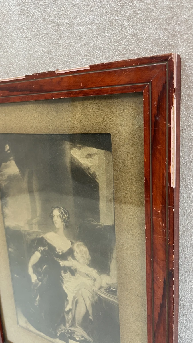 Gravure Thomas Lawrence portret moeder en kind in kader - foto 2