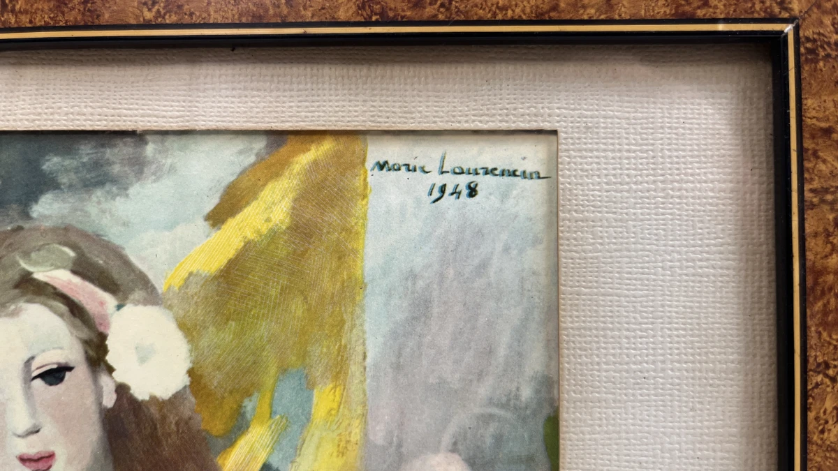 Kunstdruk Marie Laurencin twee vrouwen met gitaar 1948 in kader - foto 2