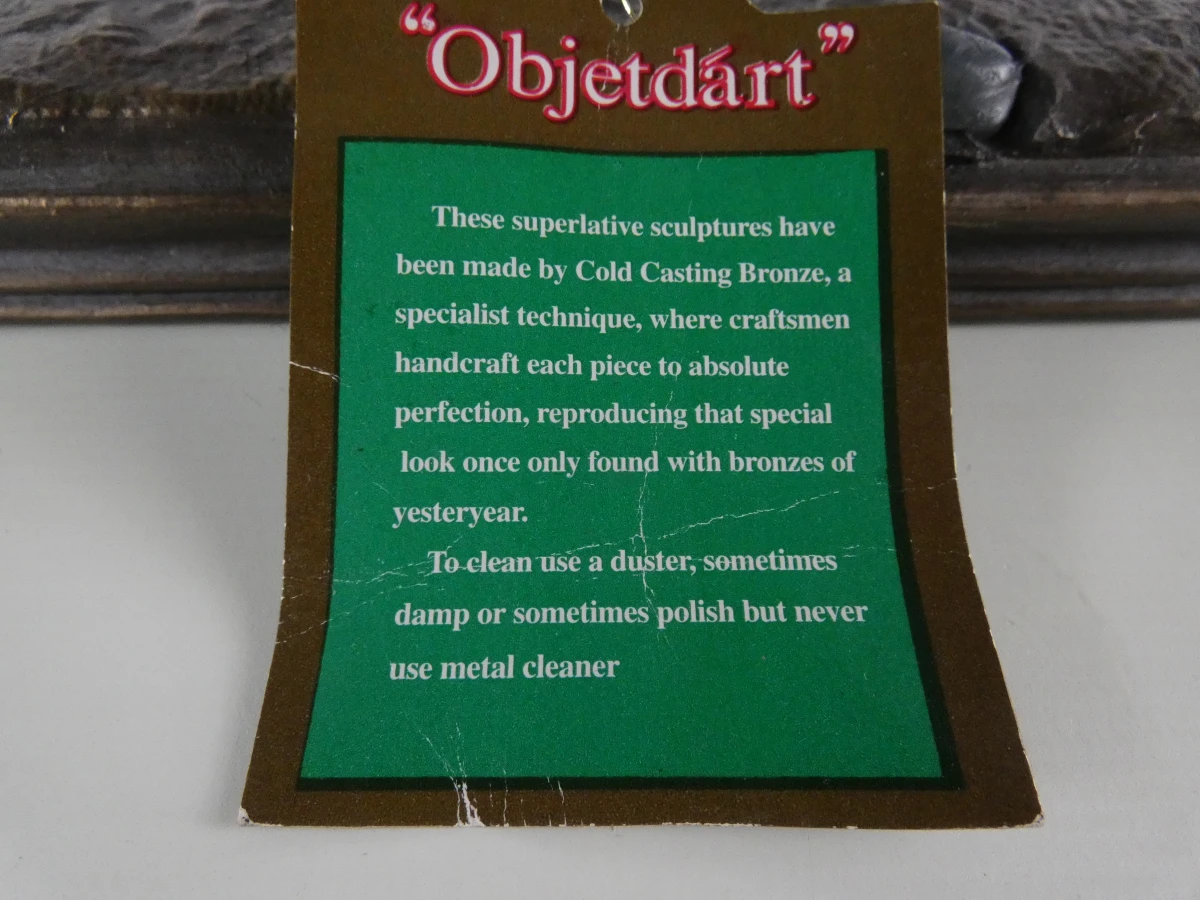 Decoratief paardenbeeld op sokkel – O. Tupton / O.T.T. – koudgegoten brons - foto 11