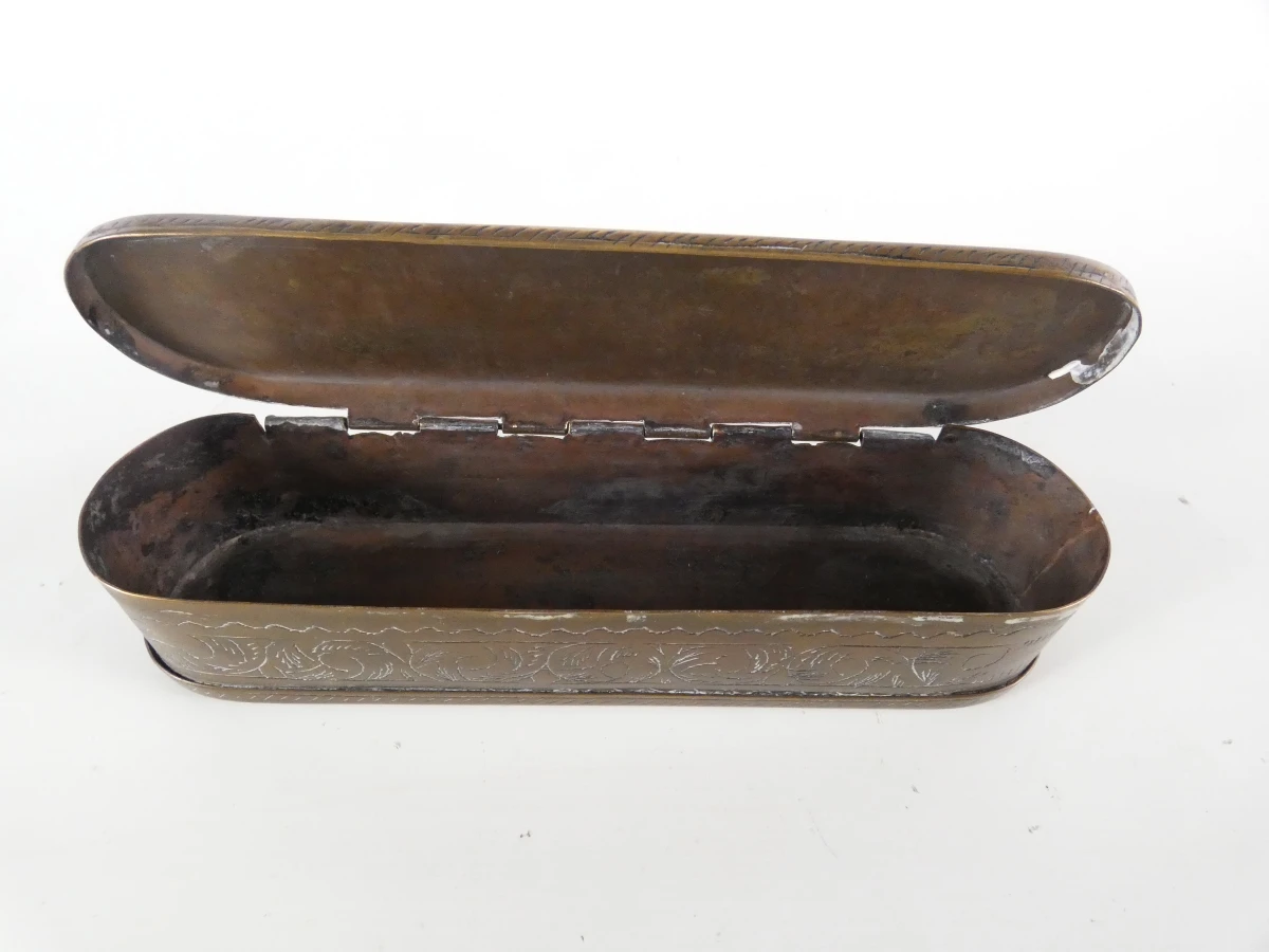 Vintage tabaksdoos met handgravures - foto 5
