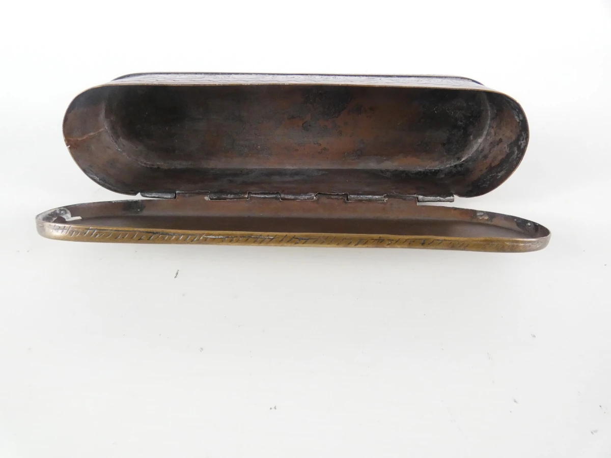 Vintage tabaksdoos met handgravures - foto 6