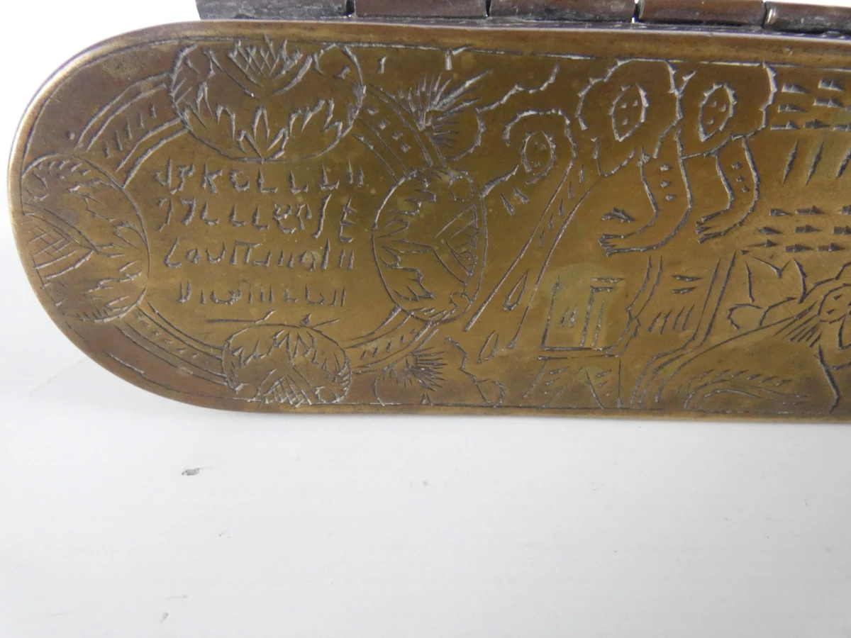 Vintage tabaksdoos met handgravures - foto 7