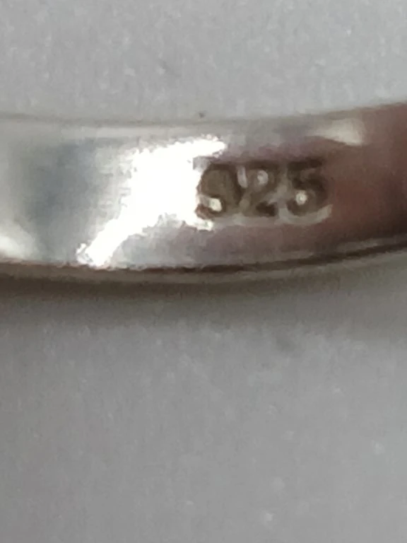 Zilveren ring met groene en roze steen - foto 4