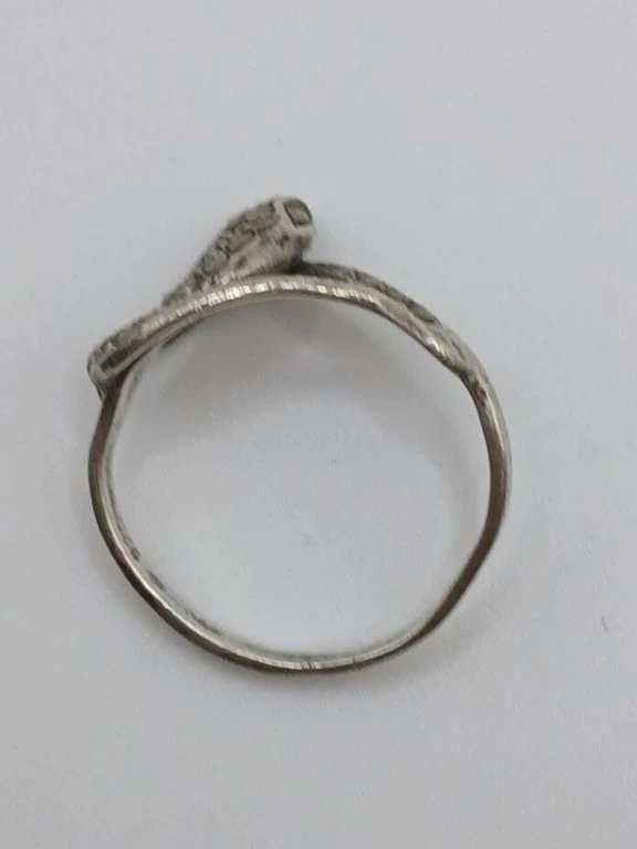 Zilveren ring met markasiet stenen - foto 3