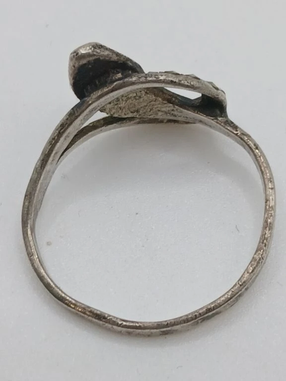 Zilveren ring met markasiet stenen - foto 2