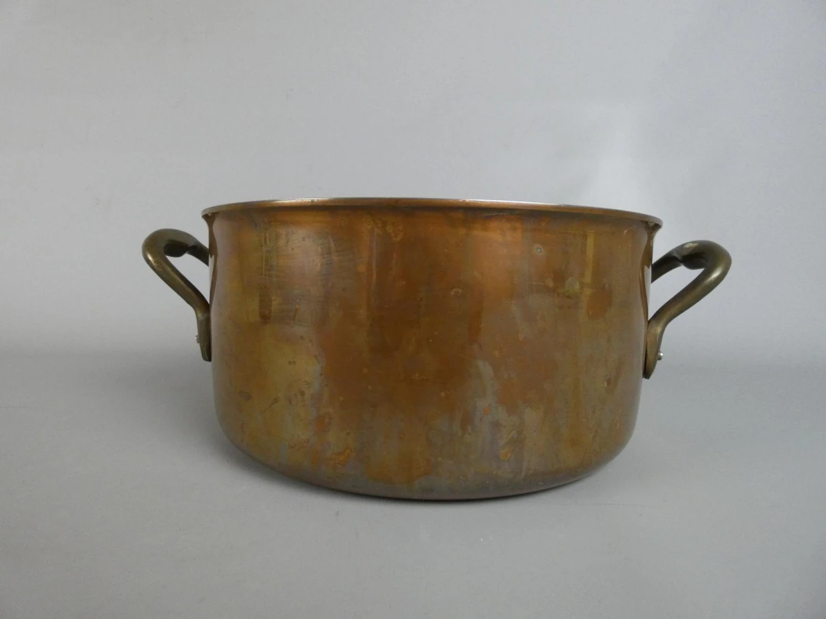 Inocuivre koperen kookpot met messing handgrepen - foto 3