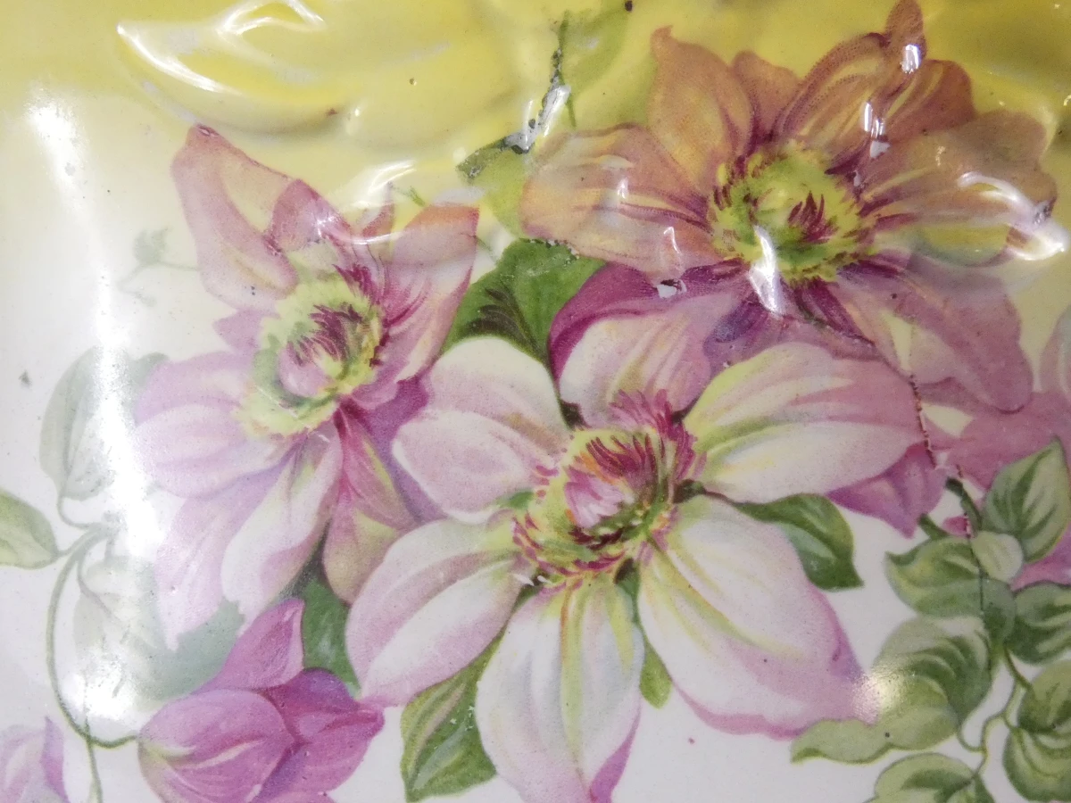 Vintage bloempot met bloemenmotief - foto 3