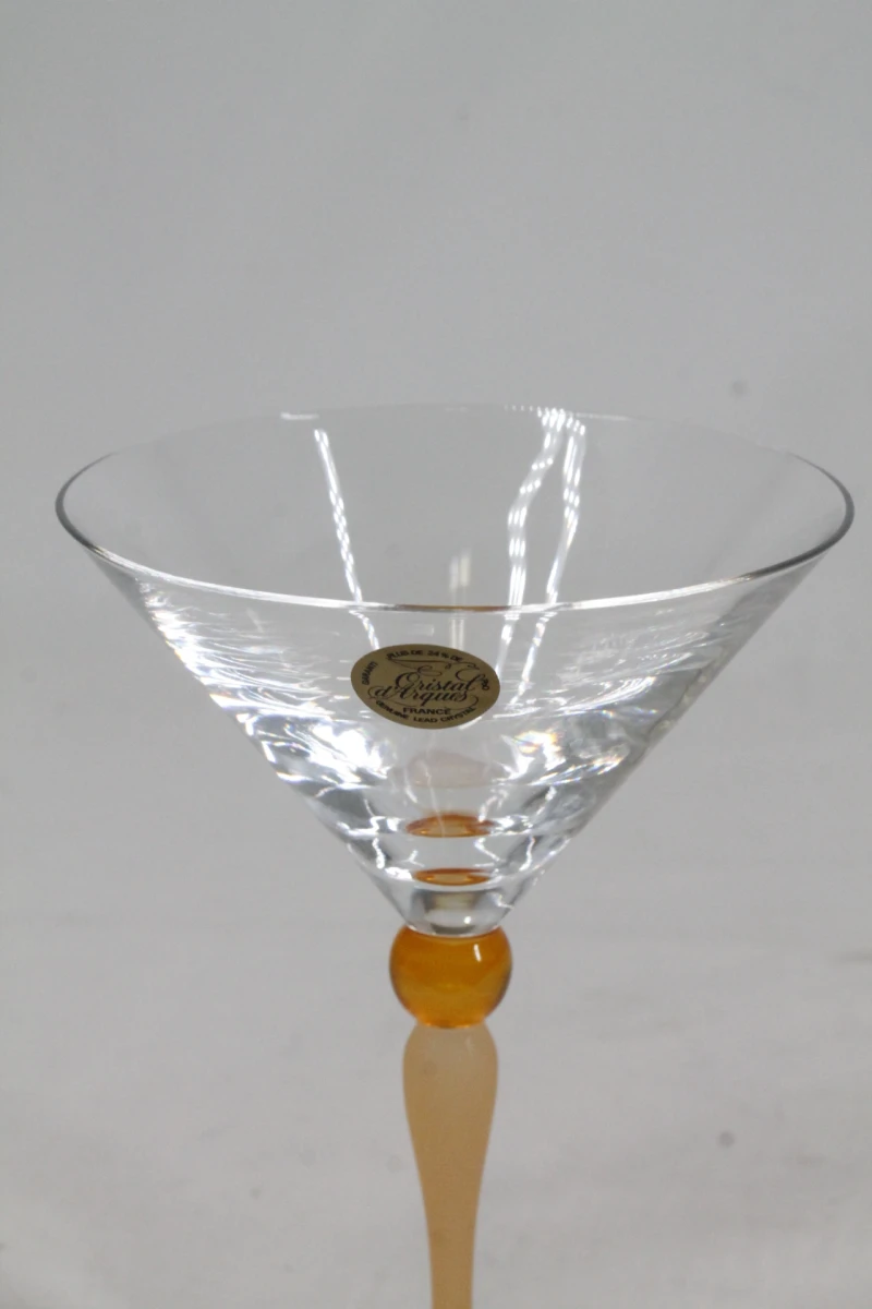 Lot 6 kristallen martiniglazen - foto 5