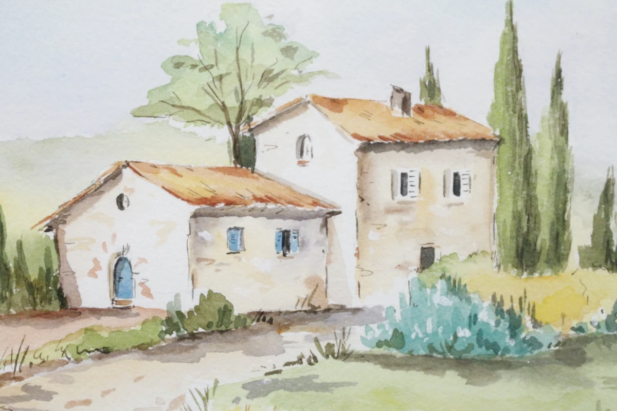 Aquarelschilderij met certificaat: Michèle Gallego - foto 4