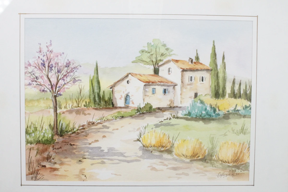 Aquarelschilderij met certificaat: Michèle Gallego - foto 2
