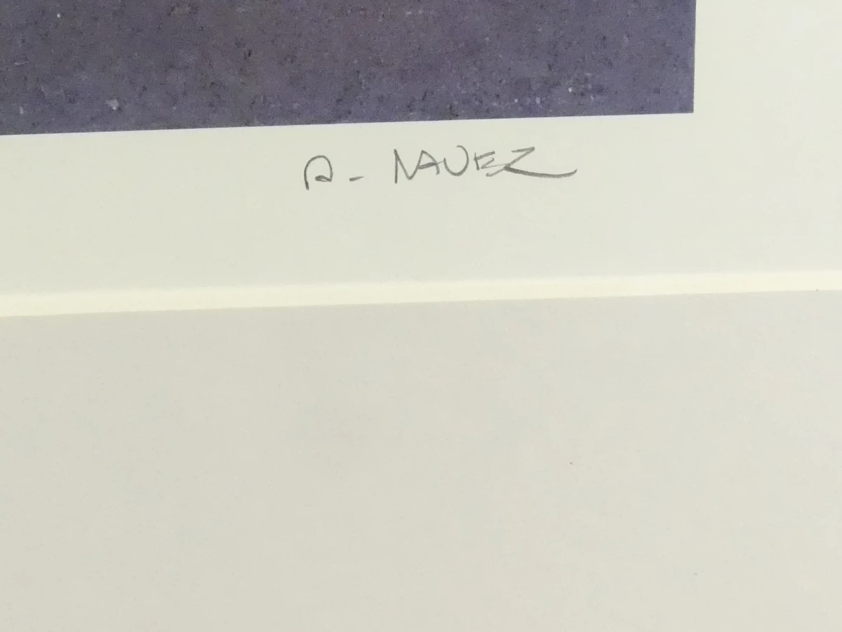 Diptiek van twee gesigneerde zeefdrukken door André Navez (België, 1955) – "Source" & "ARC" - foto 6