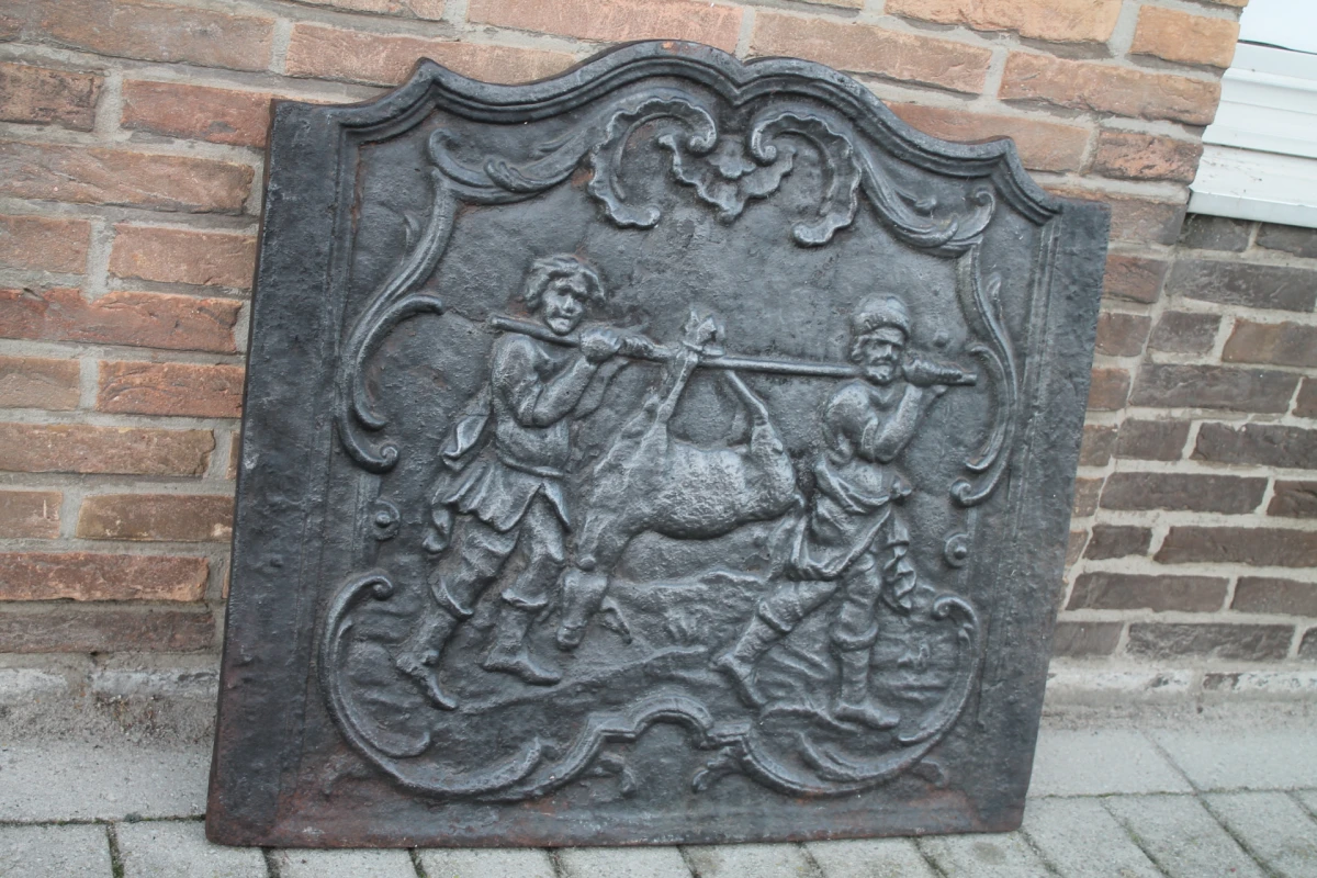 Gietijzeren haardplaat 'Retour de chasse' - foto 4