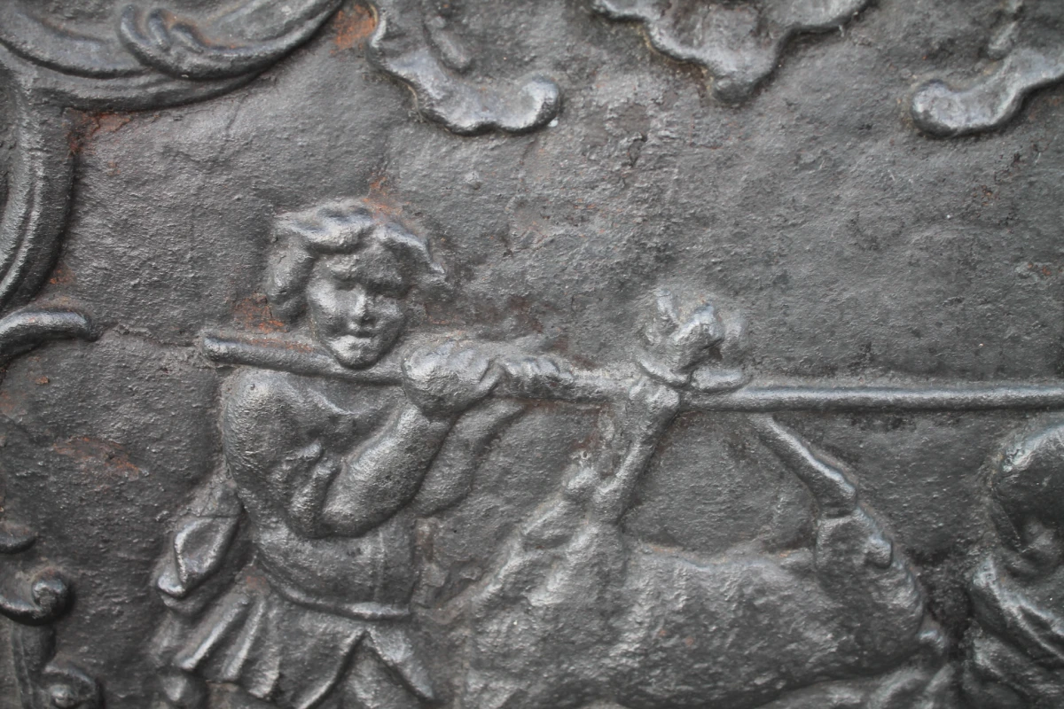 Gietijzeren haardplaat 'Retour de chasse' - foto 2