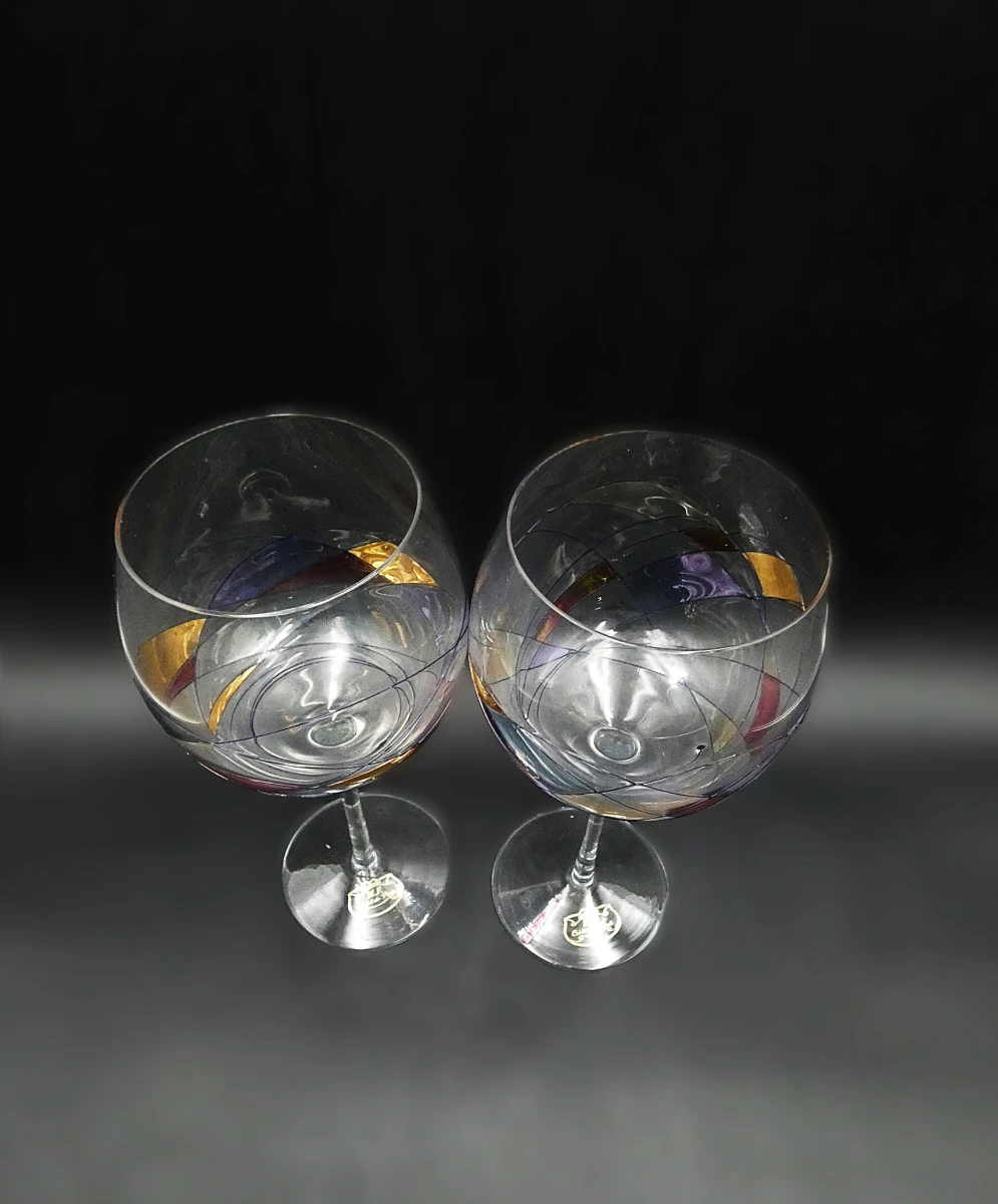 Set van 2 kristallen wijnglazen - Cristal de Paris - foto 15
