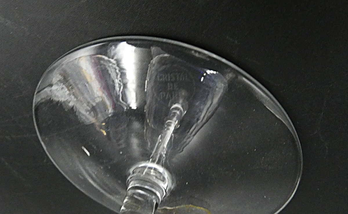 Set van 2 kristallen wijnglazen - Cristal de Paris - foto 21