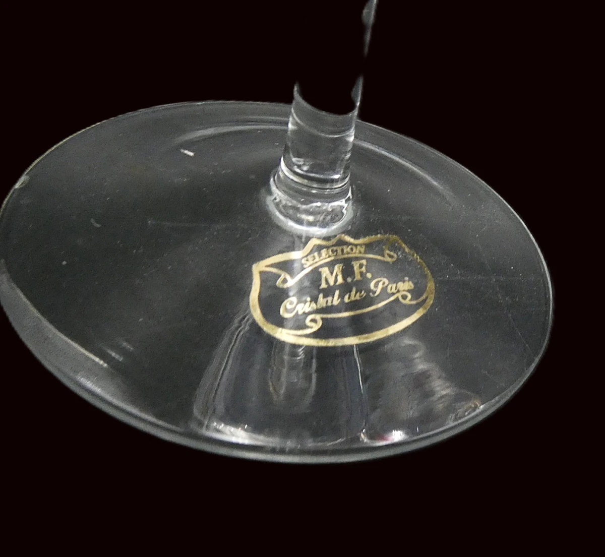 Set van 2 kristallen wijnglazen - Cristal de Paris - foto 17