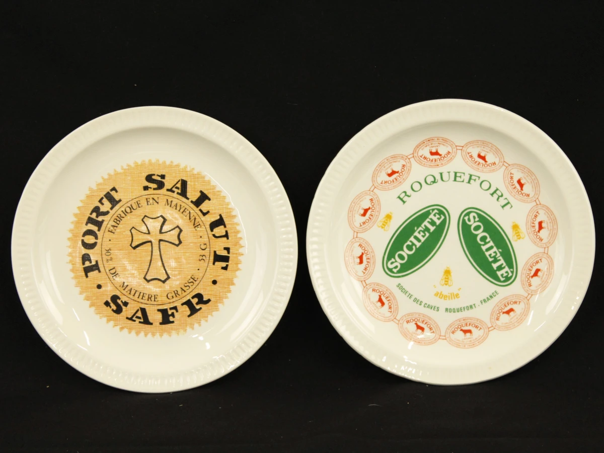 Set van 6 Franse keramische kaasbordjes met doos - foto 5