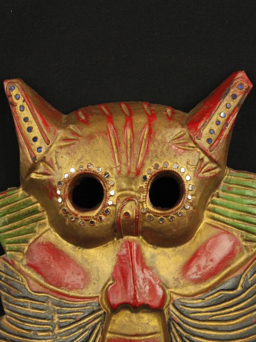 Decoratief uilenmasker / wandmasker – handbeschilderd - foto 2