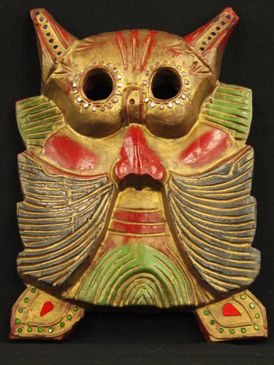 Decoratief uilenmasker / wandmasker – handbeschilderd - foto 6